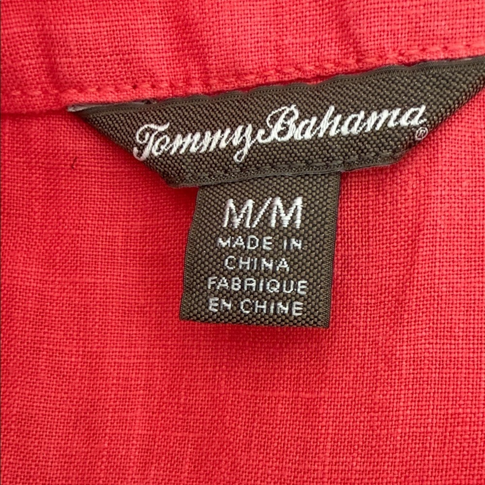 TOMMY BAHAMA Red V-Neck Top size Medium - Picture 9 of 10